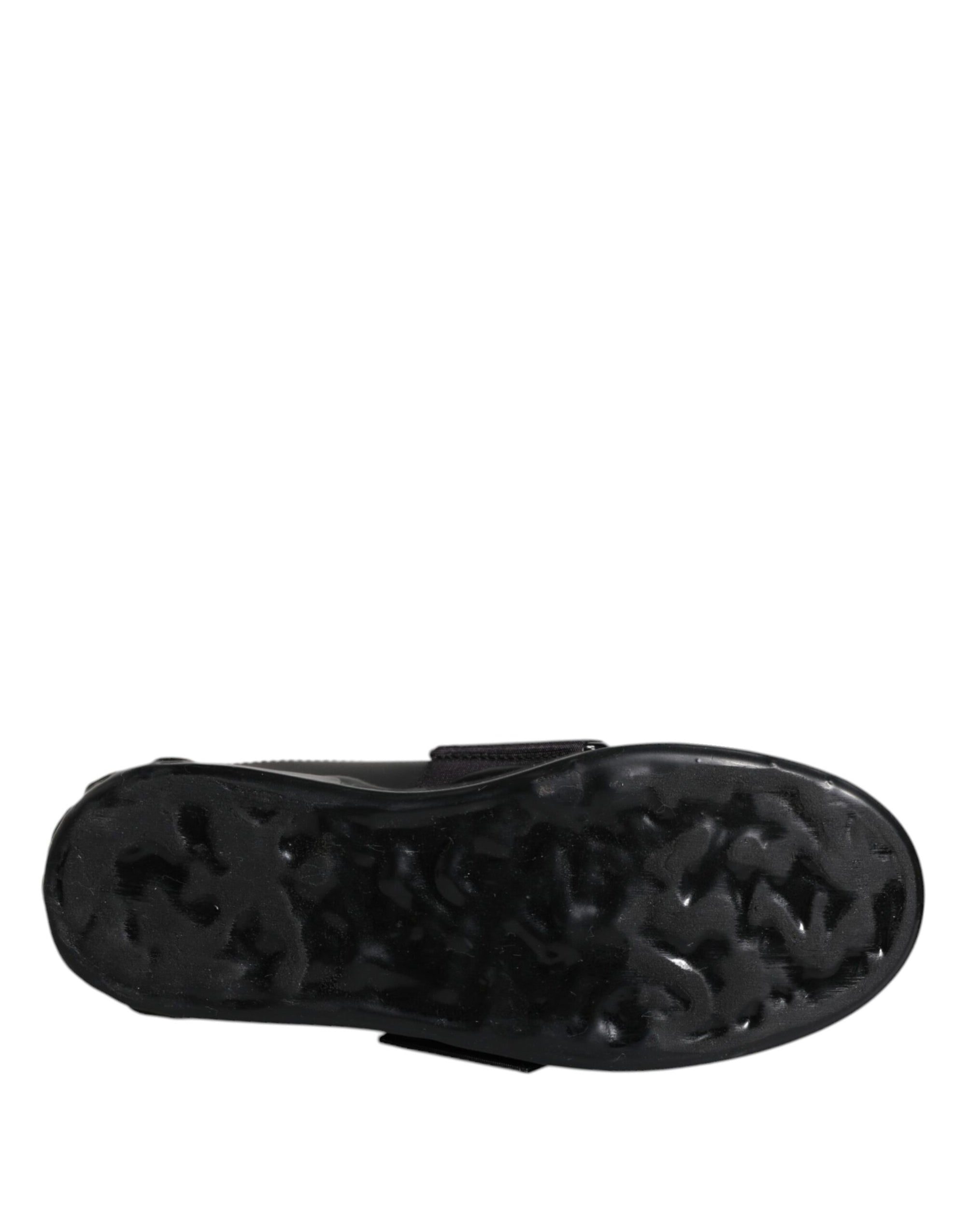 Dolce &amp; Gabbana Black D&amp;G AMORE Low Top Sneakers Shoes