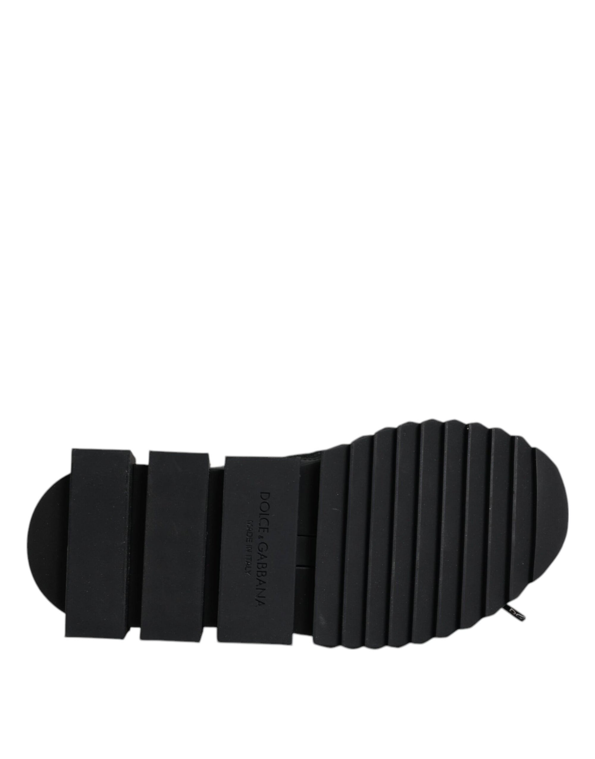 Dolce &amp; Gabbana Black Sorrento Socks Logo Sneakers Shoes