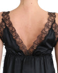 Dolce & Gabbana Lingerie Cami Black Lace Silk Stretch