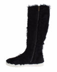 Dolce & Gabbana Black Xiangao Lamb Fur Leather Boots