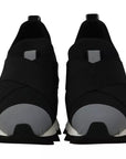 Dolce & Gabbana Black Shark Neoprene Stretch Sneakers Shoes