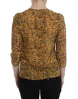 Dolce & Gabbana Multicolor Mosaic Print Silk Blouse T-shirt