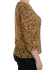 Dolce & Gabbana Multicolor Mosaic Print Silk Blouse T-shirt