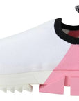 Dolce & Gabbana Pink White Logo Sorrento Sneakers Shoes