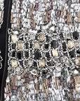 Dolce & Gabbana Crystal Silver Runway Handmade Dress