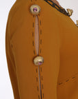 Dolce & Gabbana Brown Mini  Crystal Embellished Dress