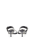 Alexander McQueen Black Leather Stiletto Heel Sandals