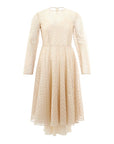 Lardini Beige Cotton Cocktail Dress