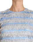 Dolce & Gabbana Light Blue Silver Shift Gown Dress