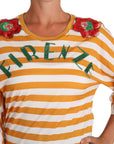 Dolce & Gabbana White Orange FIRENZE Top T-shirt