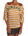 Dolce & Gabbana White Orange FIRENZE Top T-shirt