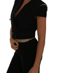Dolce & Gabbana Black Short Croped Blazer Jacket