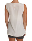 Dolce & Gabbana White Silk Crystal Sequined Fairy T-shirt
