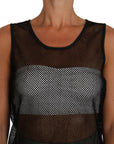 Dolce & Gabbana Black Mesh Transparent Blouse T-shirt