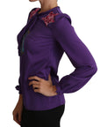 Dolce & Gabbana Purple Blouse Prince  Fairy Tale Embellished  Top