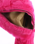 Dolce & Gabbana Pink Lamb Fur Leather Flat Boots Shoes