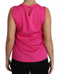 Dolce & Gabbana Pink Family Silk Tank  Mama Blouse Top Shirt