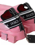 Dolce & Gabbana Pink Low Top Sorrento Sneakers Slip On Casual Shoes