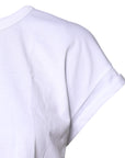 Dolce & Gabbana White Cotton Crew Neck Cropped T-shirt Top
