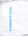Dolce & Gabbana White Graphic Print Cotton Crew Neck T-shirt