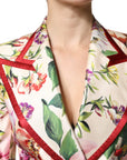 Dolce & Gabbana Multicolor Floral Double Breasted Jacket