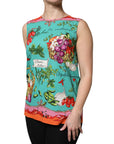 Dolce & Gabbana Multicolor Floral Silk Sleeveless Tank Top