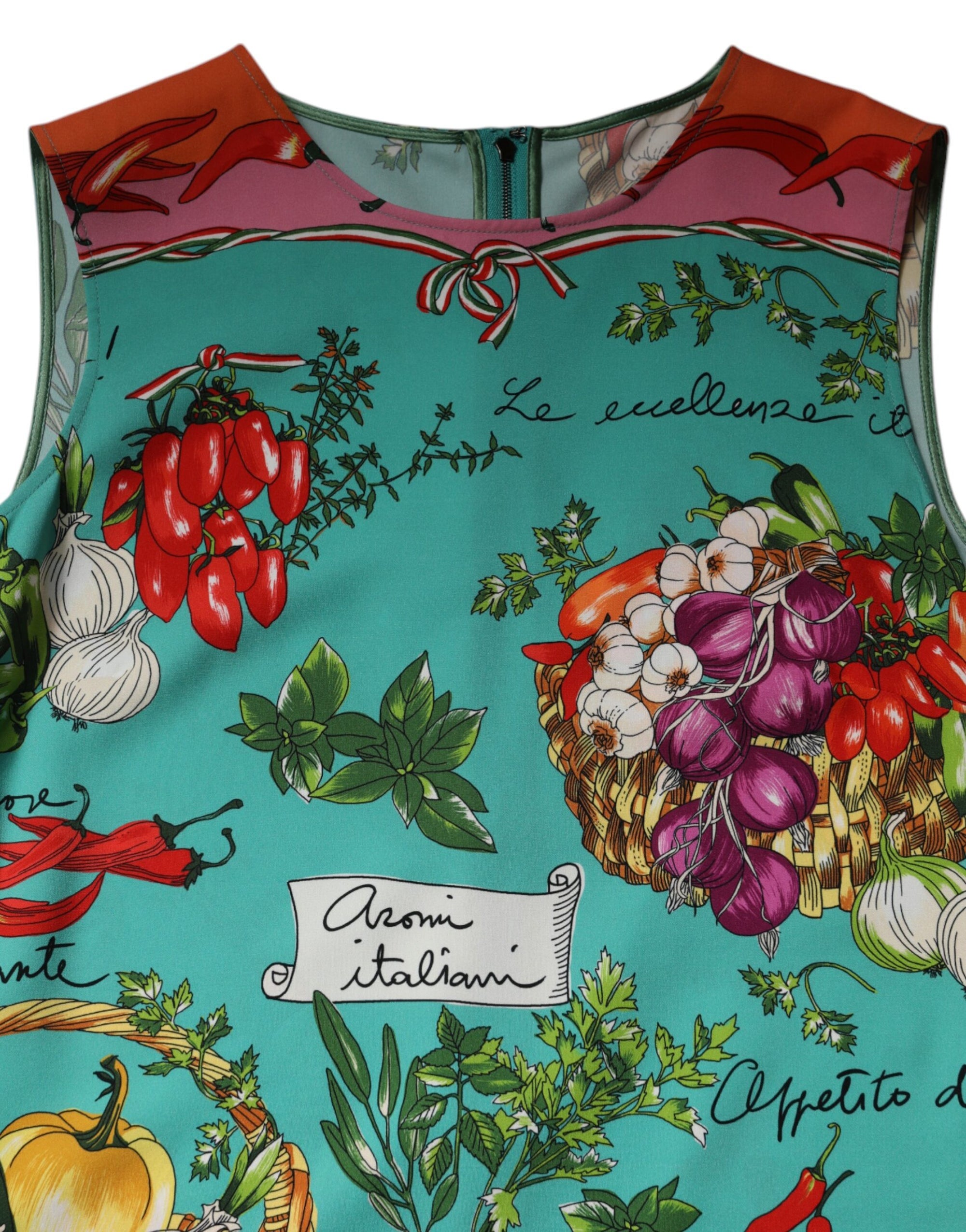 Dolce &amp; Gabbana Multicolor Floral Silk Sleeveless Tank Top