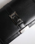Versace Black Calfskin Leather Chain Strap Shoulder Crossbody Bag
