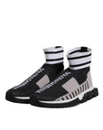 Dolce & Gabbana Black Gray Sorrento Socks Women Sneakers Shoes
