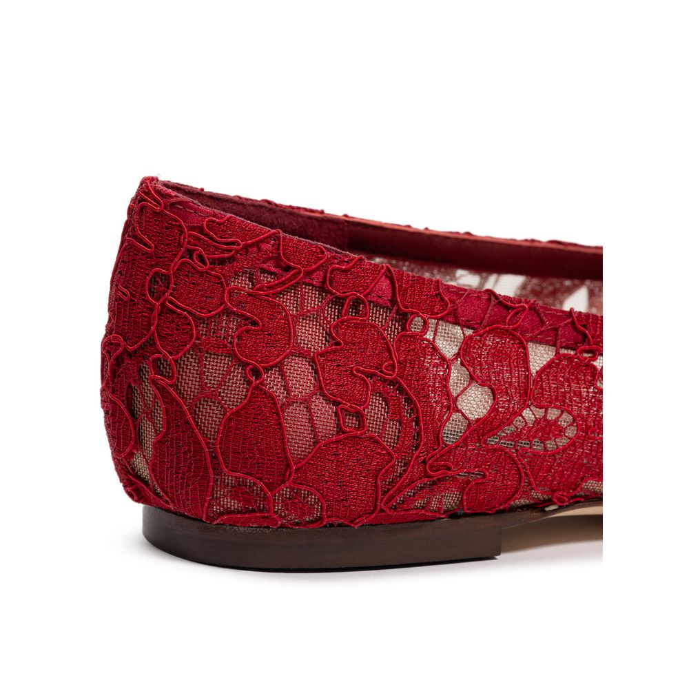 Dolce &amp; Gabbana Red Viscose Ballet Flats