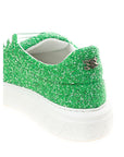 Casadei Green Fabric And Leather Athletic Sneakers