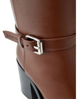 Burberry Brown Leather Ankle Boots