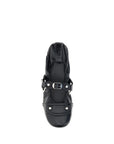 Balenciaga Black Calf Leather Bos Taurus Ballet Flats
