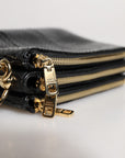 Dolce & Gabbana Black Exotic Leather Shoulder Sling Clutch Bag