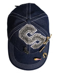 Dolce & Gabbana Blue Crystal Embellishment Baseball Cap