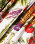 Dolce & Gabbana White Vegetables Sleeveless A-line Dress