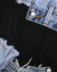 Dolce & Gabbana Black Blue Sleeveless Denim Mini Dress
