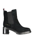 Tommy Hilfiger Black Leather Women Boot