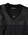 Dolce & Gabbana Black Cotton Short Sleeves V-neck T-shirt