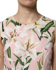 Dolce & Gabbana Multicolor Floral Print Round Neck Tank Top
