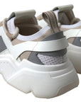 Dolce & Gabbana Sneakers White Beige Leather Sport DAYMASTER Shoes
