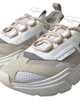 Dolce & Gabbana Sneakers White Beige Leather Sport DAYMASTER Shoes