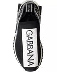Dolce & Gabbana Black White Slip On Sorrento Sneakers Shoes