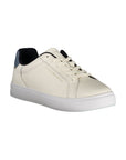 Tommy Hilfiger Beige Leather Women Sneaker