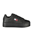 Tommy Hilfiger Black Polyurethane Women's Sneaker