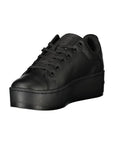 Tommy Hilfiger Black Polyurethane Women's Sneaker