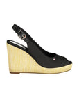Tommy Hilfiger Black Polyester Women Sandal