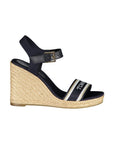 Tommy Hilfiger Blue Leather Women's Wedge Sandal