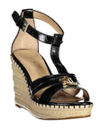 Ralph Lauren Black Leather Women Sandal
