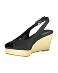 Tommy Hilfiger Black Polyester Women Sandal